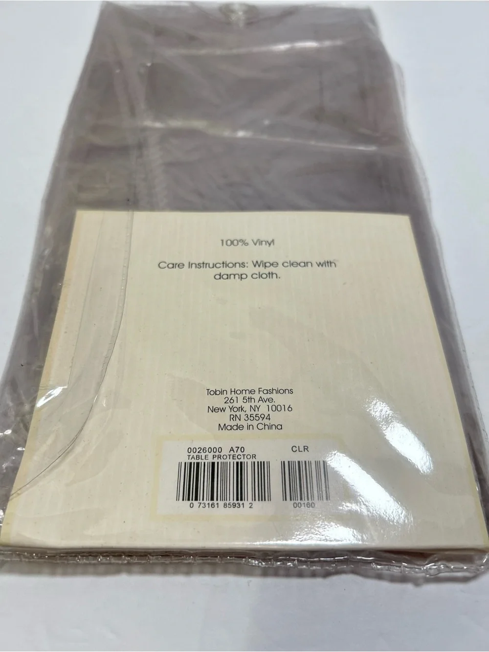 Clear Vinyl Tablecloth Protector Fits 70